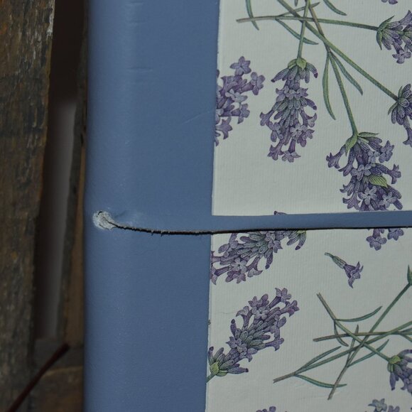 Vintage Rossi Made In Italy Lavender Flowers Periwinkle Hardcover Journal Book - Picture 11 of 16